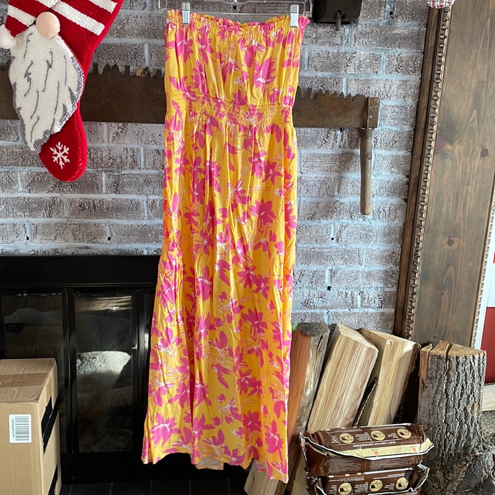 Jessica Simpson floor length dress, strapless